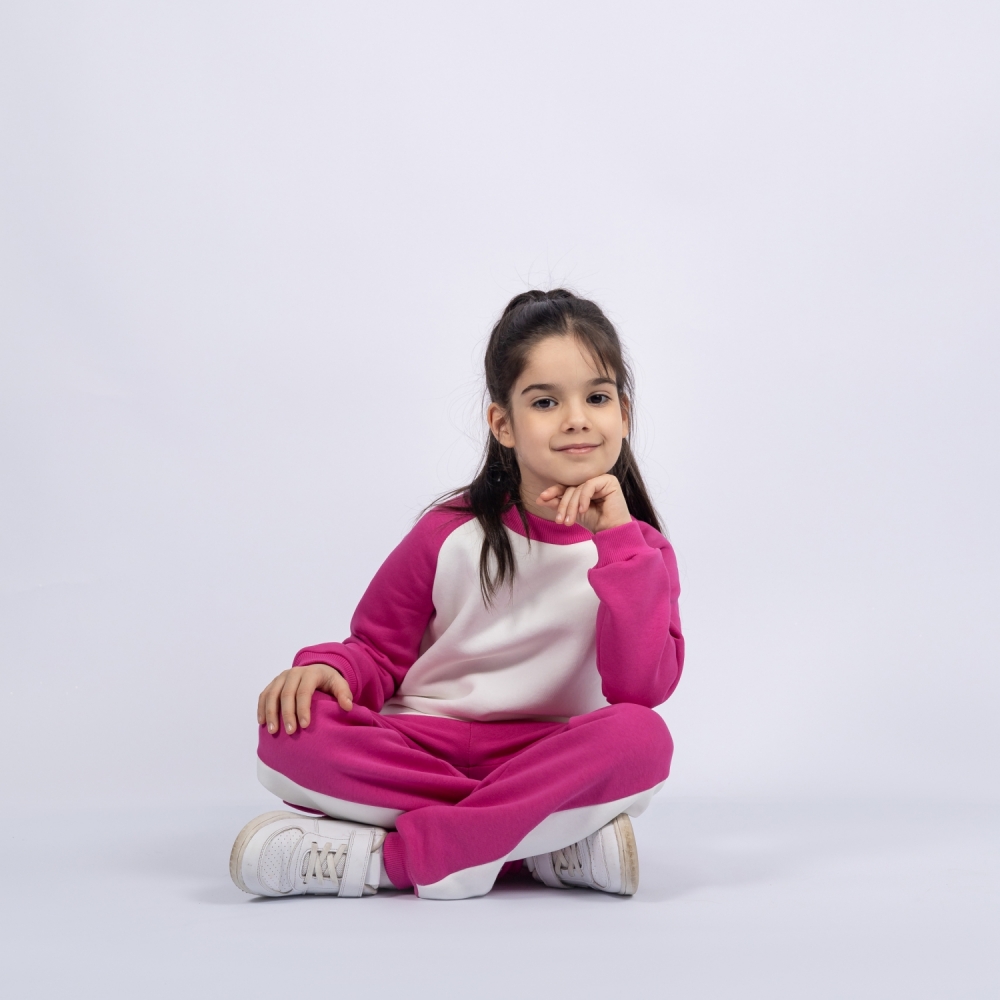 314-М. Свитшот + Штаны, малина, хлопок 65%, 35% ПЭ, 3-х нитка (начес) 80,86,92